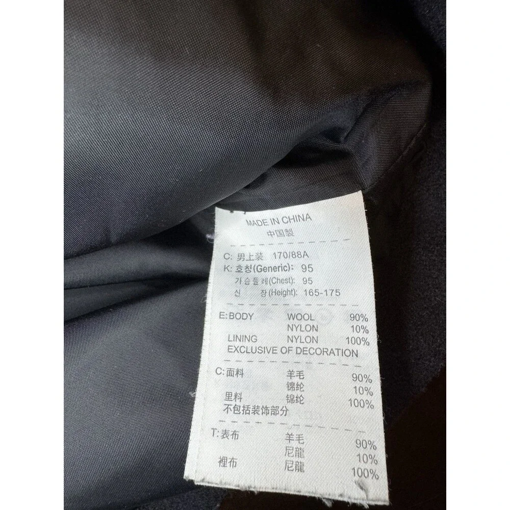 Vintage Nike Tiger Woods Wool Blend Gray Bomber Jacket Zip Up Mens M